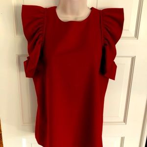 Rachel Zoe ruffled structured top